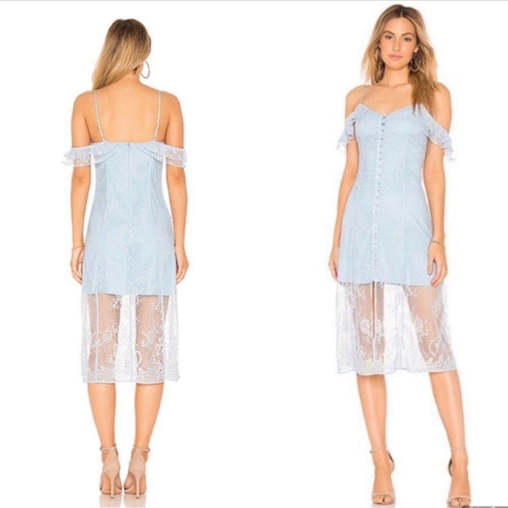 NWT MAJORELLE White Oak Dress in Dusty Blue‎ Size Small